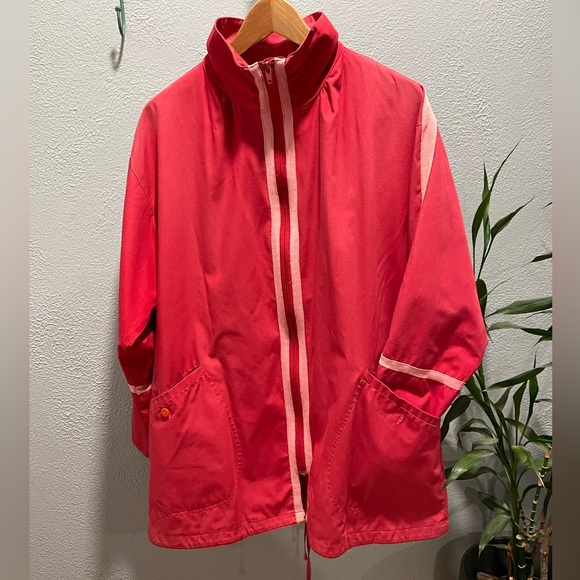 Pink Vintage Foxland by Lanson Cotton Canvas Raincoat - Picture 3 of 7